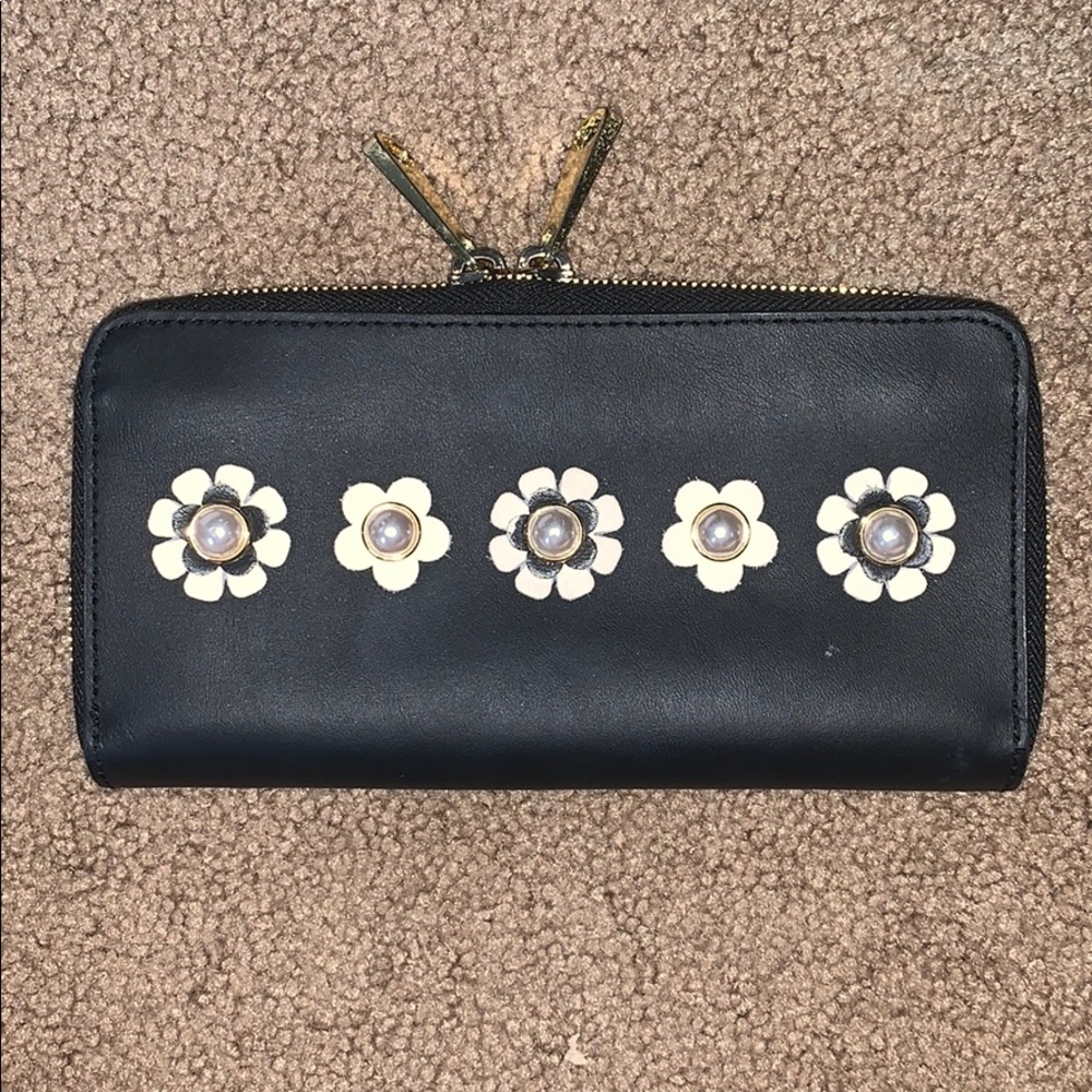 Zac Posen Floral Appliqué Wallet